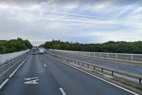 The southbound carriageway of the A1 is fully closed between Barnsdale Bar and Ferrybridge.