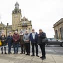 Cleckheaton Folk Festival organisers and supporters pictured outside Cleckheaton Town Hall earlier this year
