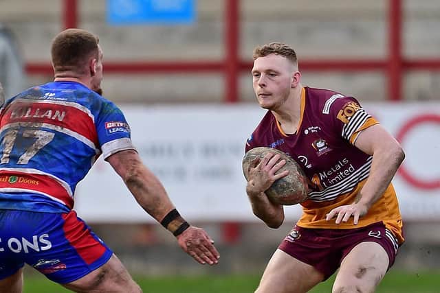 Action from Batley Bulldogs' Challenge Cup win over Rochdale. (Photo credit: Paul Butterfield).