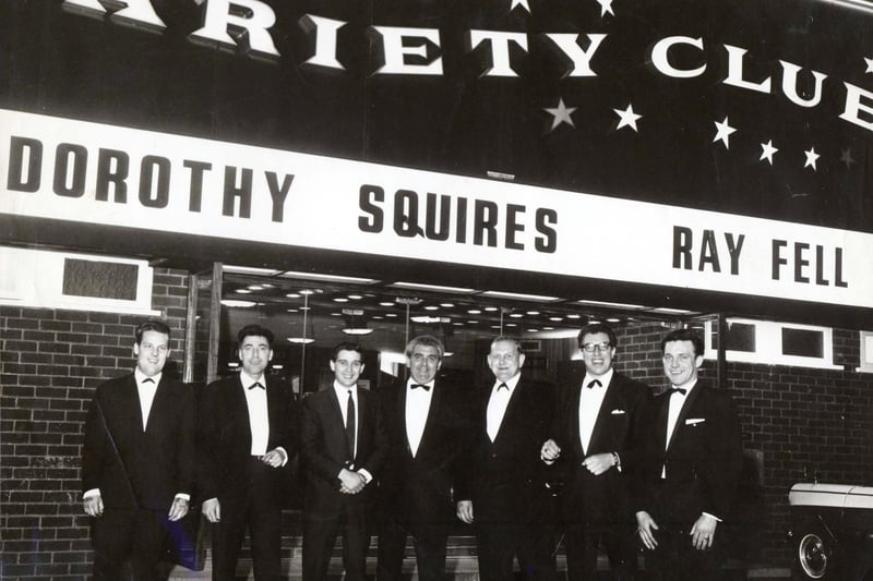 Allan Clegg (third from left) and door staff at Batley Variety Club.