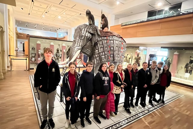 The cadets enjoying their trip to the Royal Armouries Museum in Leeds