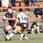 Action from Dewsbury Rams' Challenge Cup defeat at the hands of York Knights. (Photo credit: Thomas Flynn).