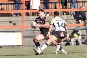 Action from Dewsbury Rams' Challenge Cup defeat at the hands of York Knights. (Photo credit: Thomas Flynn).