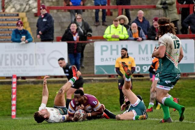 Samy Kibula barged over to start the Batley comeback in the second half.