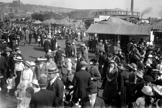 DEWSBURY FEAST GROUND: This picture was taken many years before I was born but it shows just how packed it used to get during Dewsbury Feast Week. For many it was the highlight of the year.