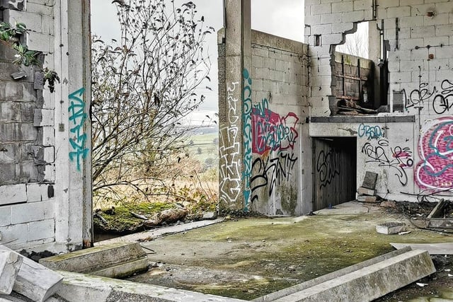 Inside the abandoned Whitley Water Treatment Works .