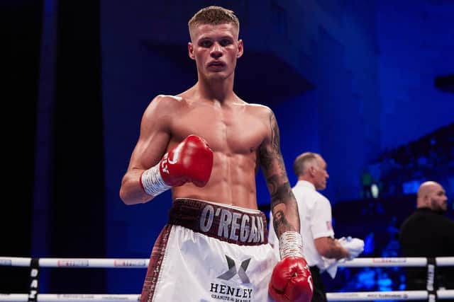 Cory O'Regan has extended his unbeaten pro boxing record. Picture: Mark Robinson Matchroom Boxing