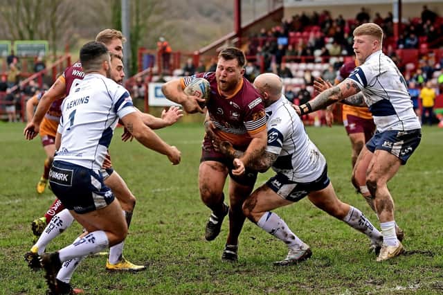 Action shots from Batley Bulldogs' thrilling 15-14 victory over Featherstone Rovers.