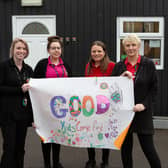 Staff celebrating a Good Ofsted report for Kids Come First Nursery in Cleckheaton