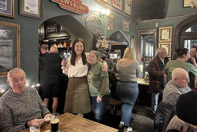 Sarah Barnes and Clare Cleverly from Beerhouses in a packed West Riding