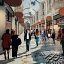 An artist's impression of how the revamped Dewsbury Arcade could look when restoration work is finished as part of the Dewsbury Blueprint project