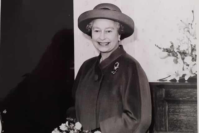 Queen Elizabeth II at Claremont House in November 1990.