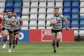 Ollie Greensmith in action against North Wales Crusaders