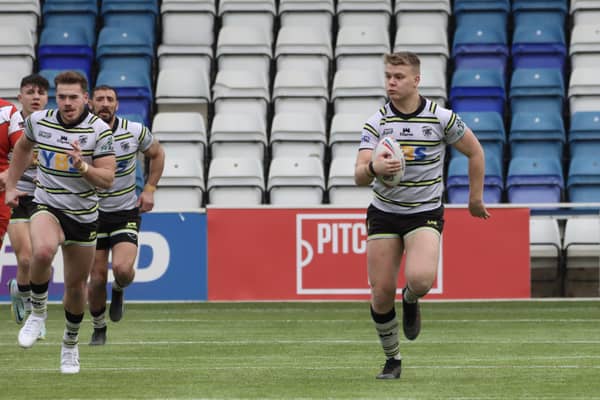 Ollie Greensmith in action against North Wales Crusaders