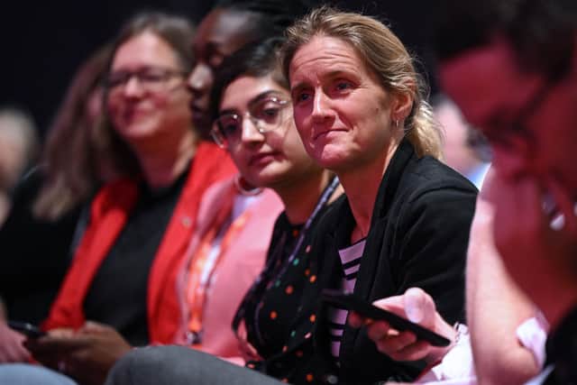 Kim Leadbeater MP listens to speeches on the final day of the annual Labour Party conference in Liverpool on September 28. Photo: Getty Images
