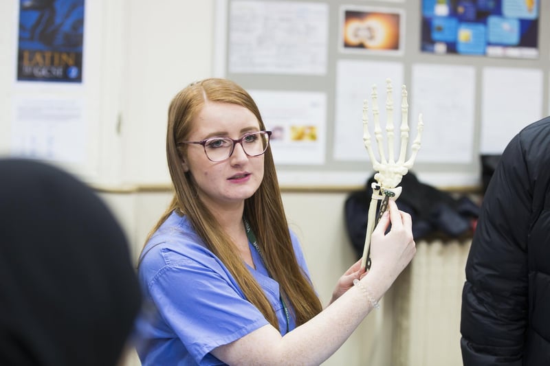 Jessica Pearson at the Careers in Surgery event at Heckmondwike Grammar School where students were treated to a “brilliant” interactive learning session as the NHS launched a programme seeking to recruit the next generation of colleagues.
