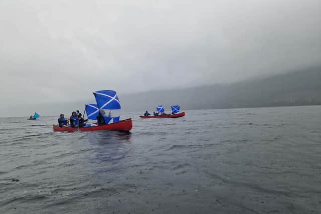 The team had to cope with adverse weather conditions during their two-day fundraising event in the Scottish Highlands.