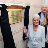 The parents of the late Jo Cox, Jean and Gordon Leadbeater, and sister Kim Leadbeater, now Batley and Spen MP, unveil a plaque to officially announce the opening of the new Bronte Birth Centre, a £1.38m purpose built, midwife led birth unit at Dewsbury and District Hospital in 2016. Picture: Jonathan Gawthorpe