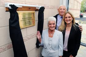 The parents of the late Jo Cox, Jean and Gordon Leadbeater, and sister Kim Leadbeater, now Batley and Spen MP, unveil a plaque to officially announce the opening of the new Bronte Birth Centre, a £1.38m purpose built, midwife led birth unit at Dewsbury and District Hospital in 2016. Picture: Jonathan Gawthorpe