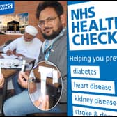 The Kanzul-Iman Jamia Mosque's Assistant Imam, Mohammad Yasir Athari, left, at one of the Friday NHS health check workshops.
