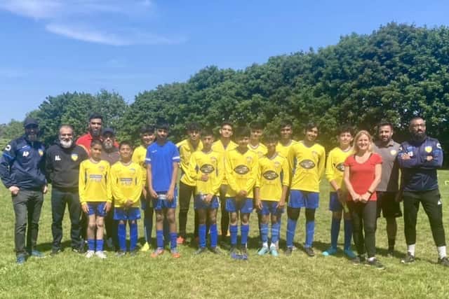 Kim Leadbeater visited Batley’s Mount Pleasant FC