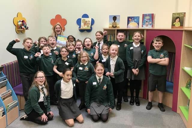 Kim Leadbeater met with pupils from Whitechapel C of E Primary in Cleckheaton on Thursday, April 27.