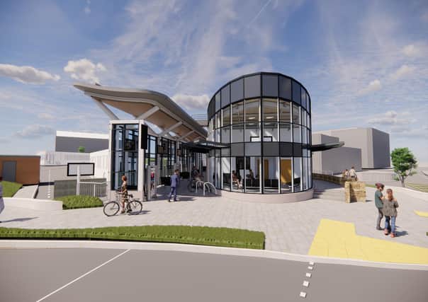 An artist's impression of the entrance to the new bus station