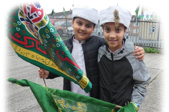 Children at the Eid-Milad Heckmondwike Peace Procession