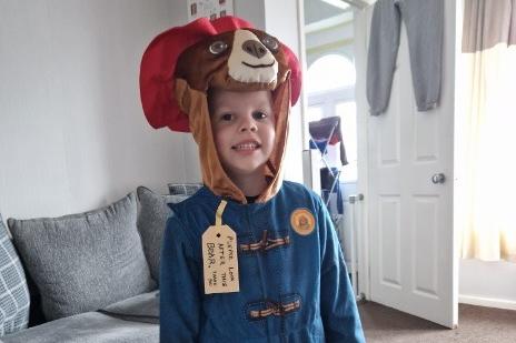 Sarah Sajewicz's five-year-old Leyton dressed as Paddington.