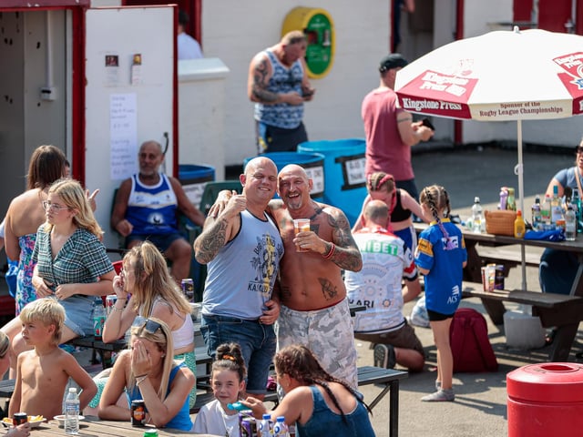 Crowds at Batley Bulldogs' Pink Weekend at the Fox's Biscuits Stadium to raise funds for a breast cancer charity