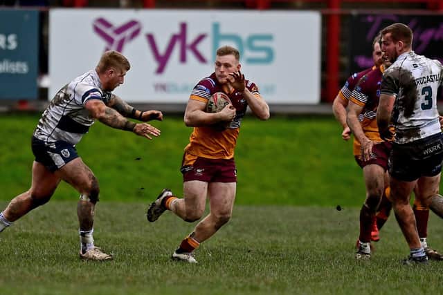 Action from Batley's previous meeting with Featherstone last month. (Photo by Paul Butterfield)