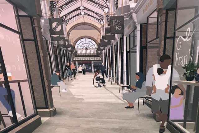 An artist's impression of how Dewsbury Arcade could look once refurbishment work is complete