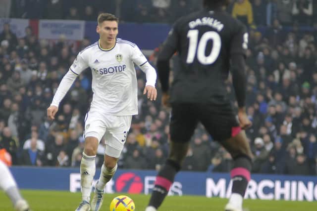 Max Wober earned praise after starting at centre-back in Leeds United's goalless draw with Brentford.