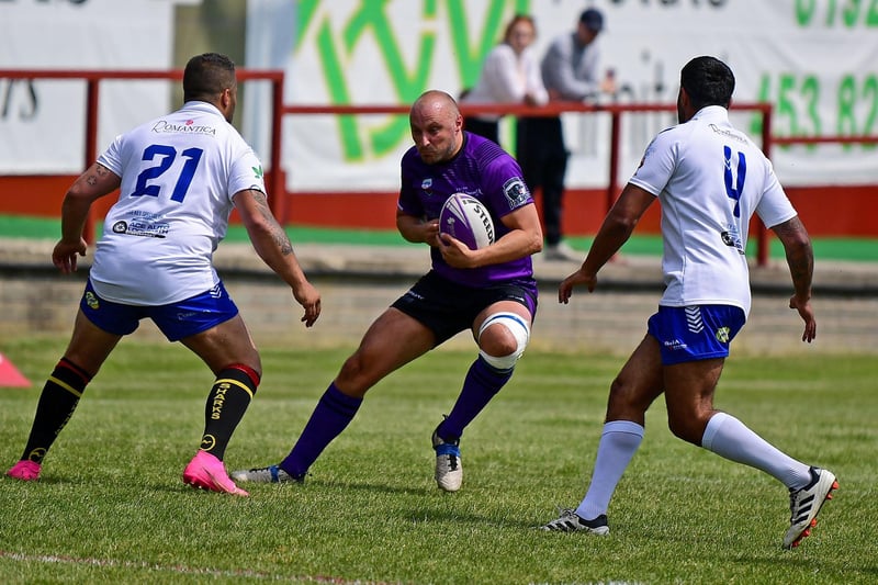 8. Action from the Jo Cox Memorial Rugby Match between Team Colostomy UK and British Asian Rugby Association