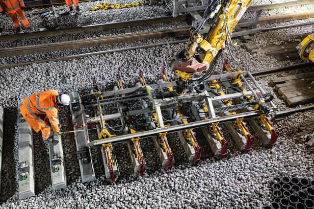 Over the two months, hundreds of engineers working on the multi-billion-pound scheme will replace approximately 650m of railway tracks