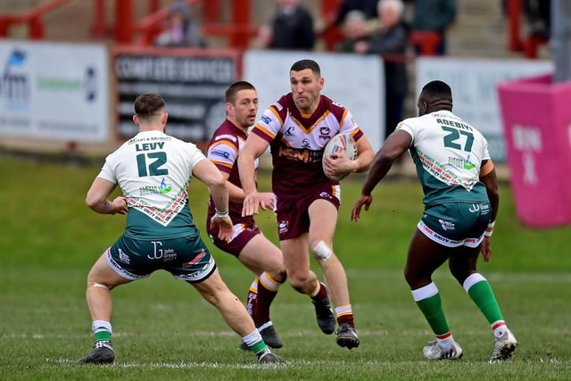 3. Action from Batley Bulldogs vs Keighley Cougars in round four of the 2023 Championship season.