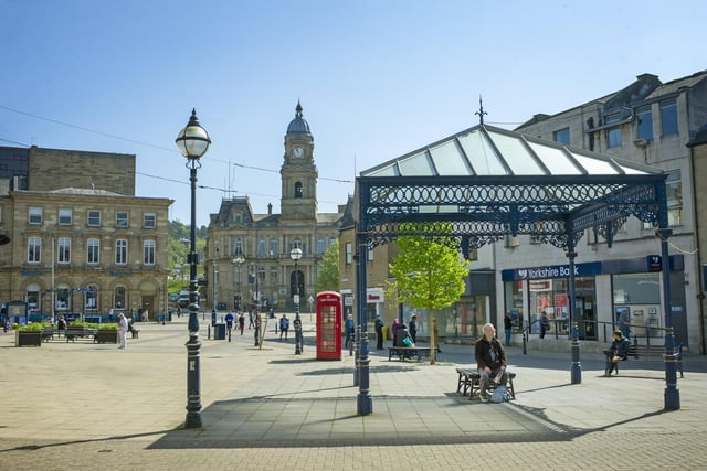 Dewsbury's Market Place pictured in April 2020. At this time, people were ordered to stay at home except for 'essential purposes'. Picture: Tony Johnson