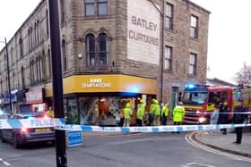 The crash at the bakery in Batley