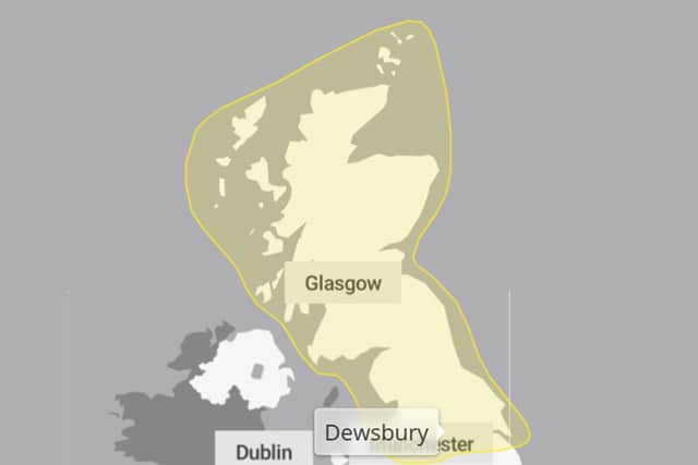 Storm Boelo. Picture: MapTiler/OpenStreetMap contributors