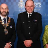 Vice Lord Lieutenant for West Yorkshire Helen Thompson and Mayor of Kirklees Coun Cahal Burke both attended the awards evening where police officers from Dewsbury and Batley and Spen were among those from across Kirklees commended for their work.