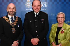 Vice Lord Lieutenant for West Yorkshire Helen Thompson and Mayor of Kirklees Coun Cahal Burke both attended the awards evening where police officers from Dewsbury and Batley and Spen were among those from across Kirklees commended for their work.