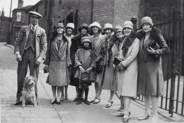 George Formby outside the stage door of the Dewsbury Empire theatre in the 1930s
