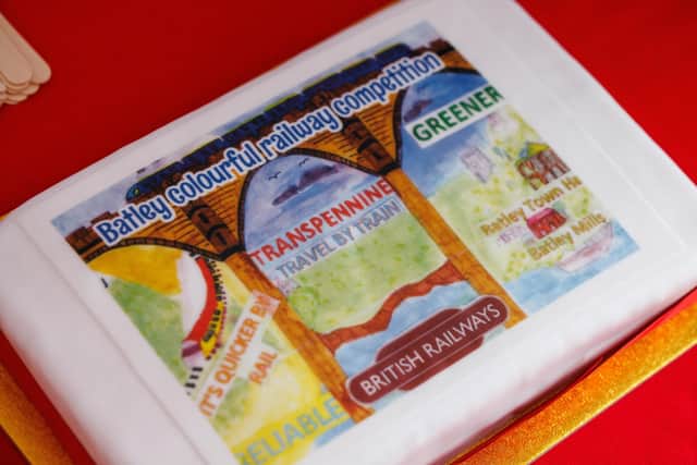 The celebratory cake, featuring Hamnah Nazim’s winning drawing.