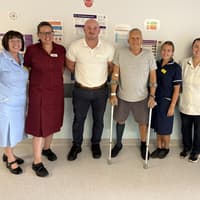 Mirfield patient's 'massive thank you' to care team as Pontefract Hospital celebrates 300th day case joint replacement surgery
