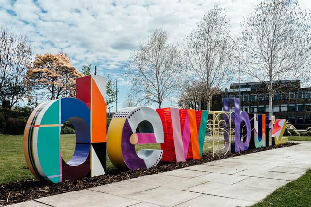 The new art installation was unveiled on April 20, and is located on the ring road in Dewsbury town centre. (Image: Lucille Moore)