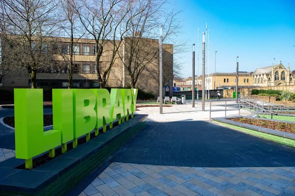 The partnership between Kirklees Libraries and Huddersfield's Lawrence Batley Theatre aims to bring art to the people of Batley, Dewsbury and Ravensthorpe. Picture of Dewsbury Library by Bruce Fitzgerald