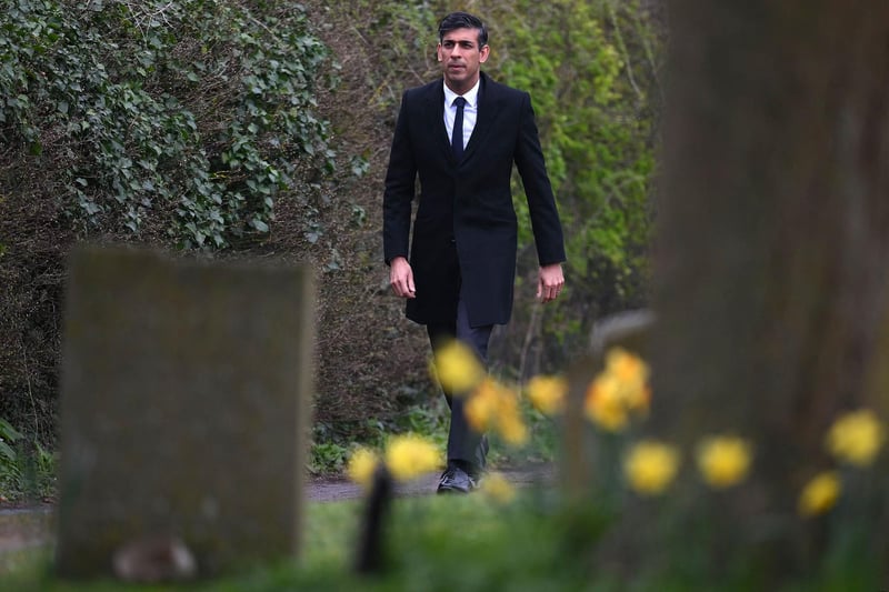 Prime Minister Rishi Sunak arrives to attend the funeral of former Speaker of the House of Commons, Betty Boothroyd