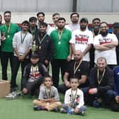 Players who took part in Imran Rafiq's 25th anniversary charity cricket tournament at Batley.