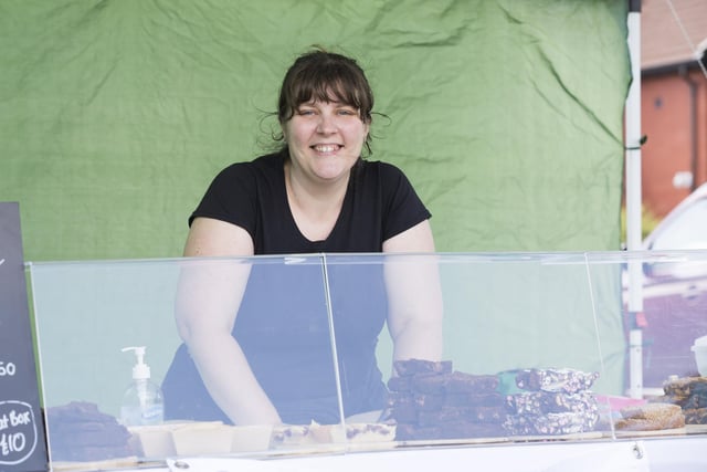 Organiser Emily Parkin with her The Littlest Cupcake stall.