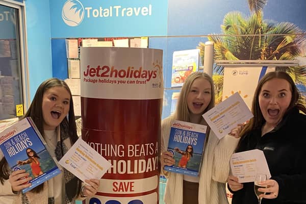 Abi, Ellie and Libby booking their first parent free - girls holiday.